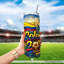 Gobelet 20 oz de la Coupe du monde de soccer de la Colombie avec couvercle et paille en acier inoxydable