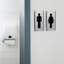 2 Piece Acrylic Restroom Bathroom Door Sign