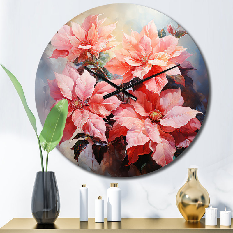 Ciacelli - Horloge murale florale, Moyenne