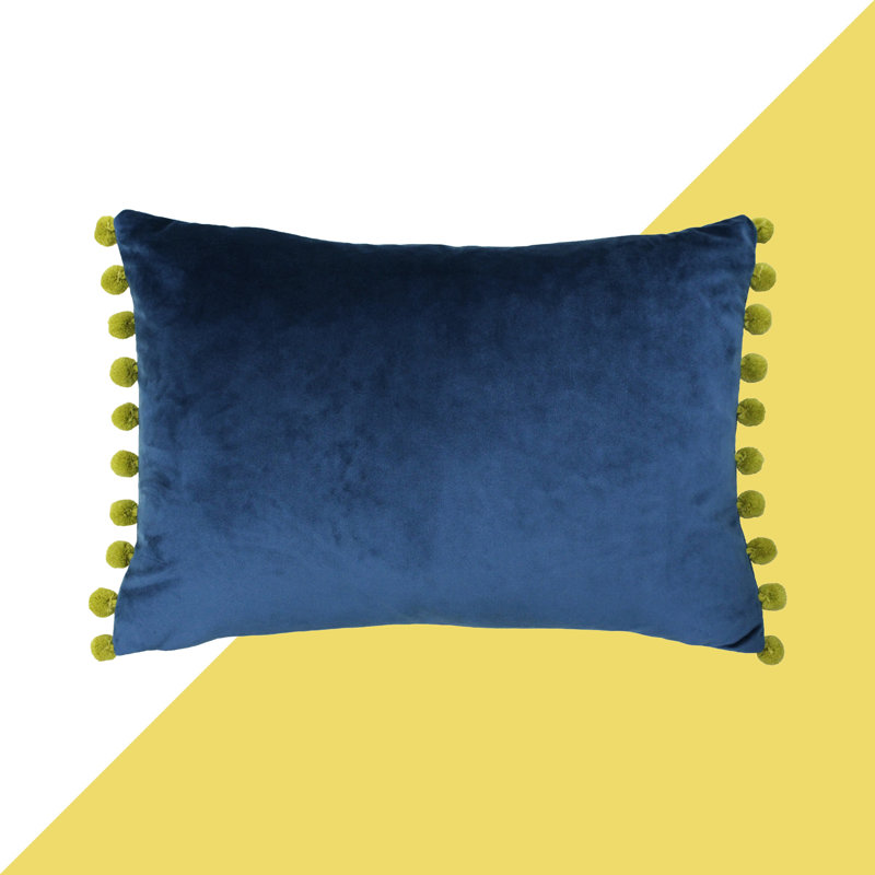 Theis Fiesta Rectangular Scatter Pillow Cover, Indigo/Olive, Pillow Cover Only - No Insert
