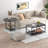 Coffee Table,Farmhouse Centre Table 2 In 1Detachable Table Set