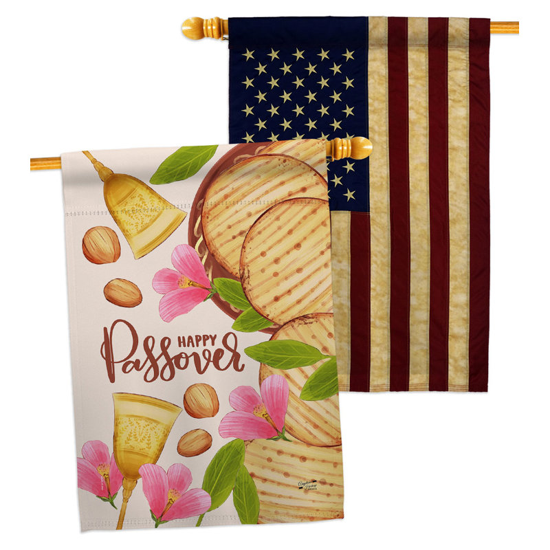 Drapeau de maison en polyester à 2 côtés 40 x 28 po