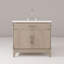 Ensemble de meuble-lavabo simple avec comptoir en quartz et robinet