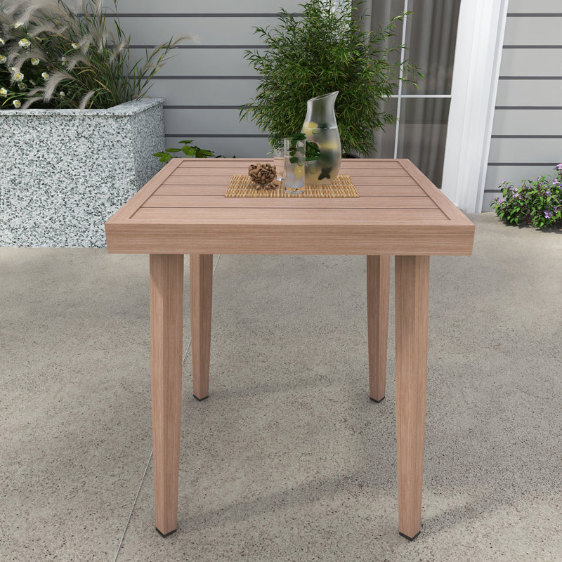Table basse carrée d'extérieur en aluminium