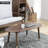 Solid wood coffee table made by hand smooth