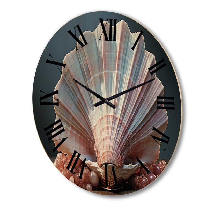 Horloge murale en bois massif Ninaire, Très grand
