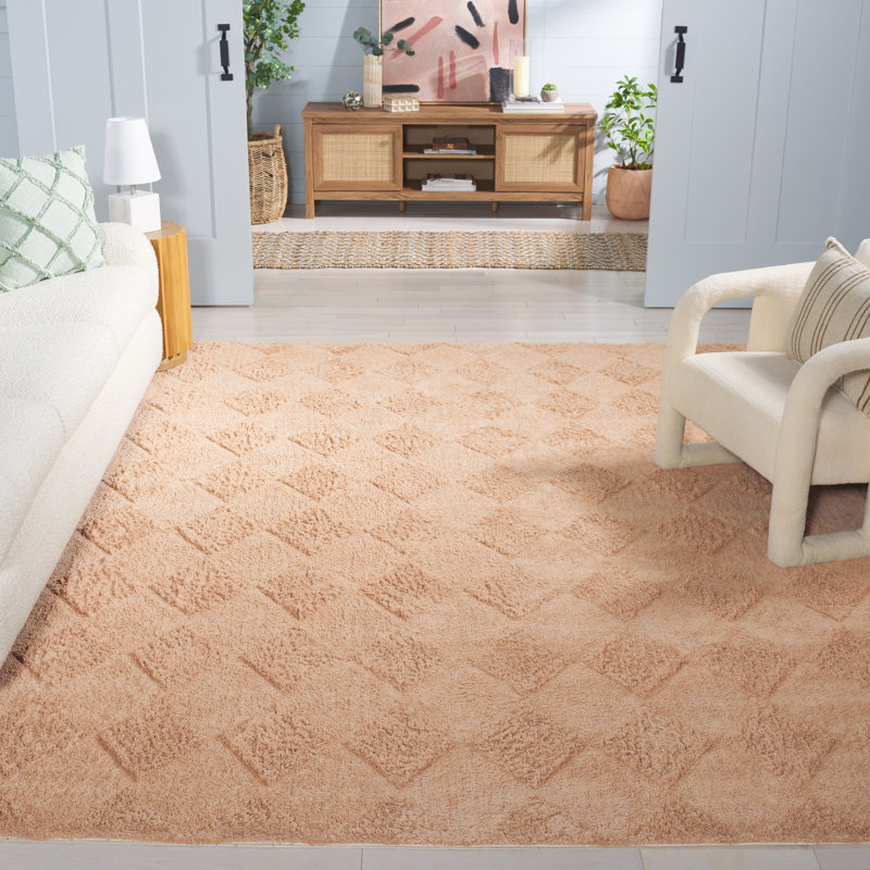 Easy Care 226 Hand Tufted Recycled Cotton Machine Washable Geometric Indoor Use Only Rug, Rectangle 8' x 10'