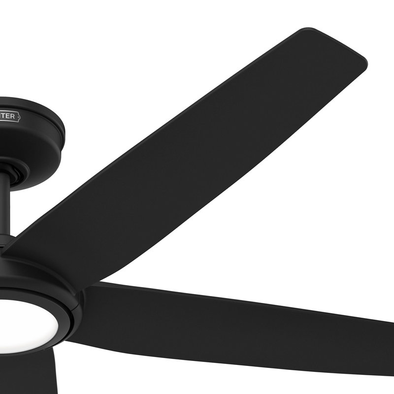 Ventilateur de plafond à 5 pales avec technologie DEL ENERGY STAR® Hunter 52 po avec ensemble d'éclairage DEL Hunter et télécommande portable Hunter