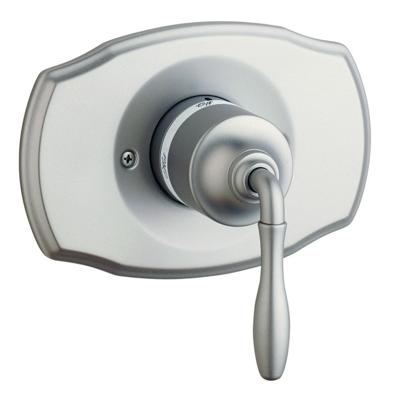 Garniture de robinet de douche à pression équilibrée seulement avec poignée levier Seabury, Nickel satiné