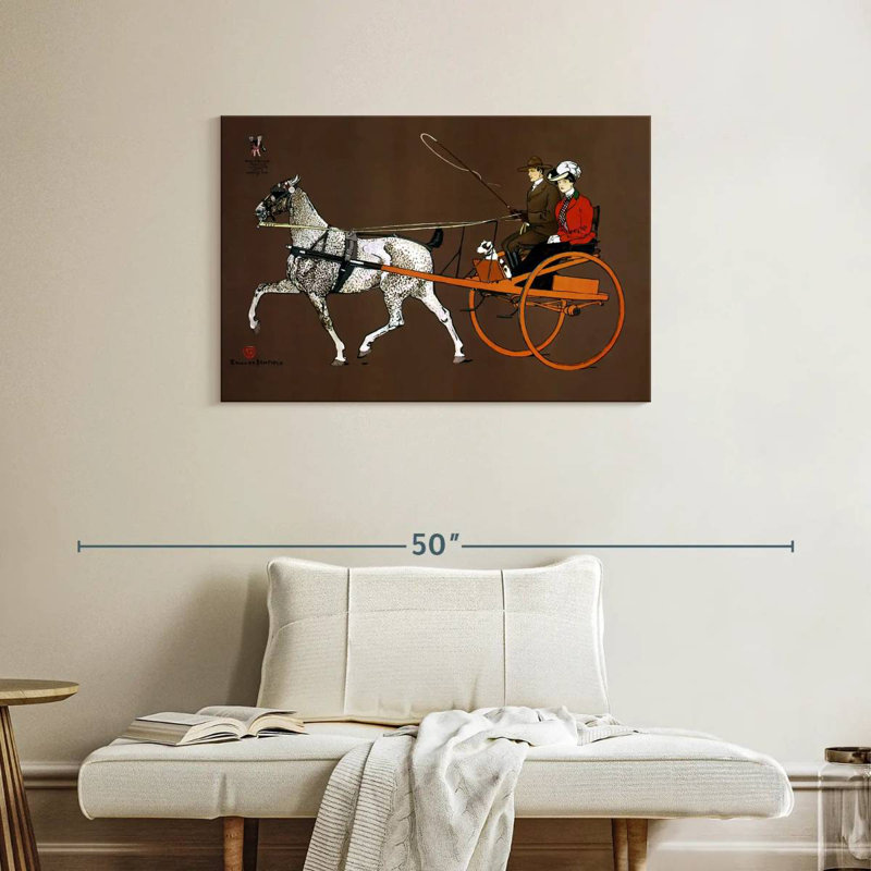 Couple Mehar dans un chariot brisant, H 24 po x l 36 po
