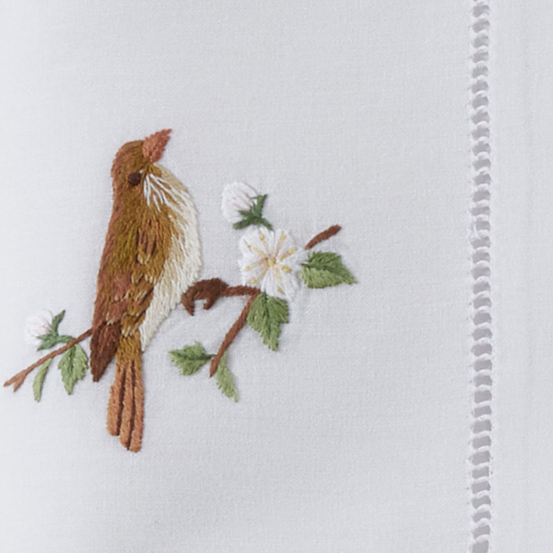 Chamness Cotton Embroidered Square Napkin