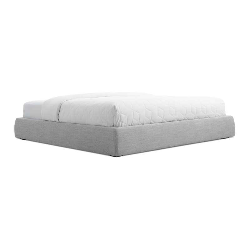 Lid Upholstered Storage Bed, Full, Thurmond Light Gray, Lift Up Storage