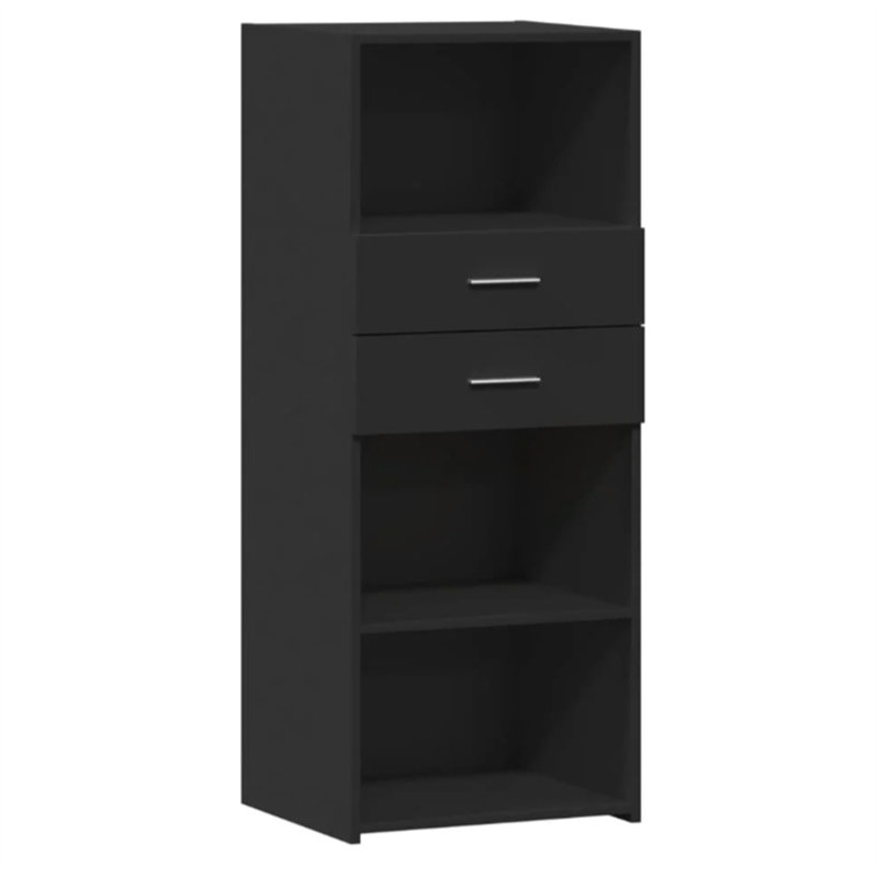 Borough Wharf Highboard Engineered Wood, Black, 48.8" H x 17.7" W x 16.1" D