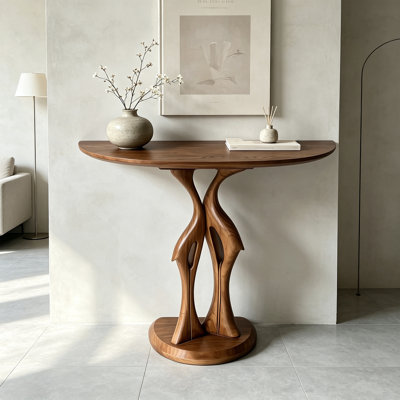 Console artistique en bois de frêne massif