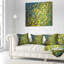 Motif fractal aquarelle doré - coussin imprimé abstrait-30615846-30615849