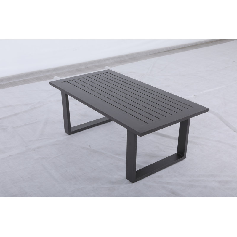 Bakerstown Rectangular Metal Outdoor Coffee Table , 42'' in. W 24'' in. D