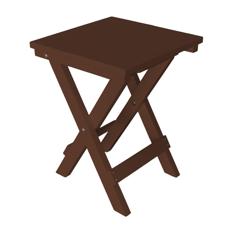 Cowie Square Folding Outdoor Bistro Table , 21'' in. W 21'' in. D, Brown