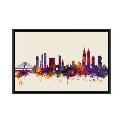 Skyline Series: Mumbai (Bombay), Inde, impression sur toile tendue beige
