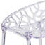 Chaise d'appoint empilable ovale avec motif artistique