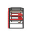 Lit mezzanine en bois avec bureau, tablettes multiples, support de rangement latéral, lumière DEL RVB et charge USB-1127808616-1127808617