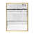 Toile avec cadre flottant or