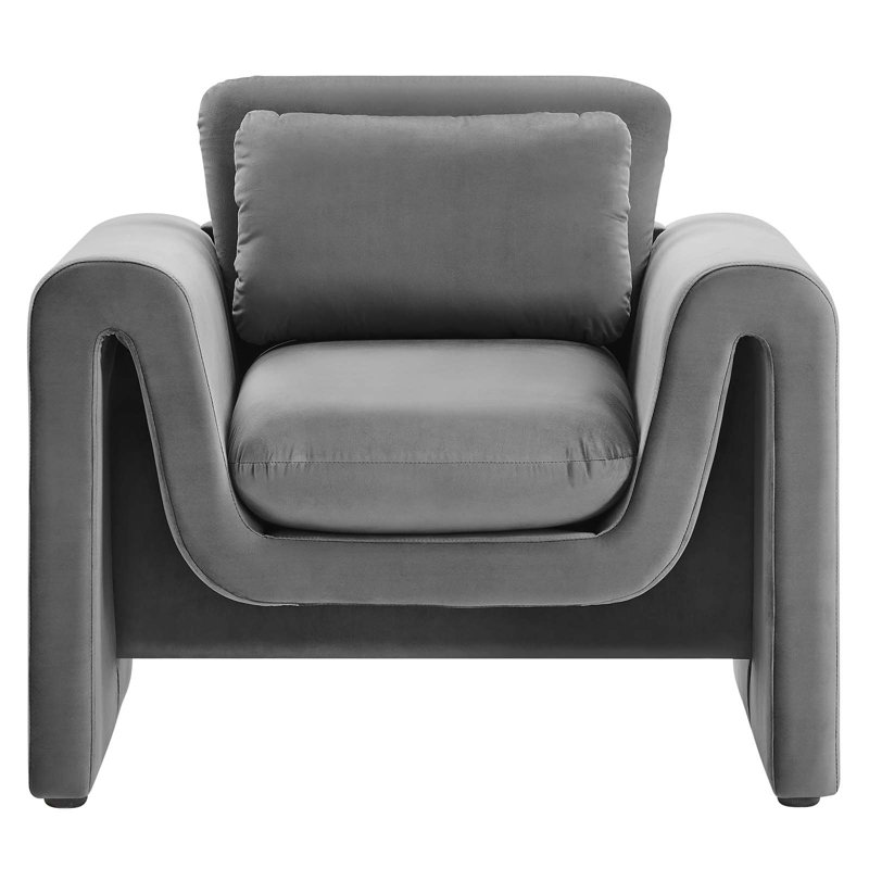 Modway Waverly Armchair, Gray 