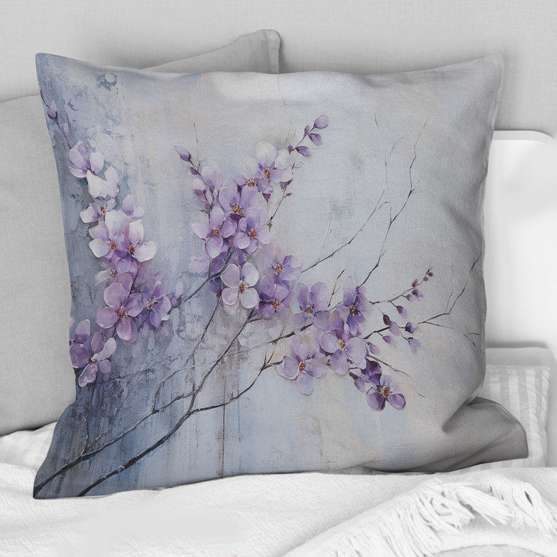 Coussin Violet, 16" x 16"