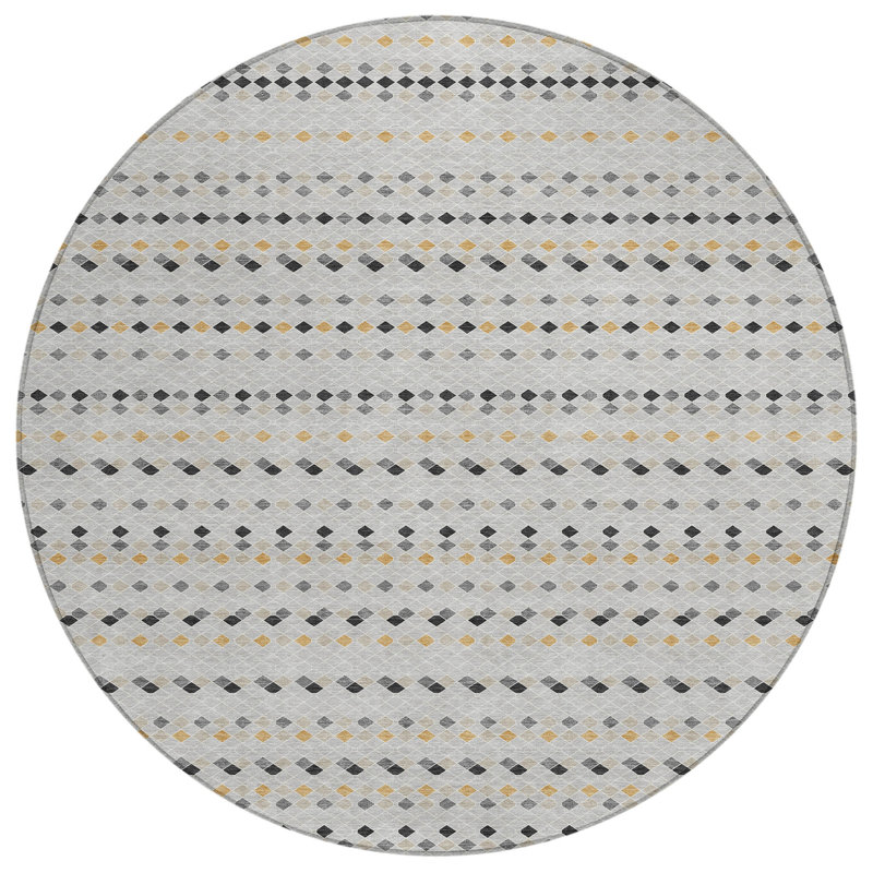 Tapis intérieur lavable rayé 8 pi
