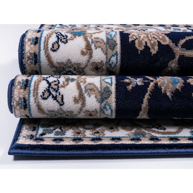 Tapis turc Ged - bleu marine, Rectangle 9 pi 2 po x 12 pi 2 po