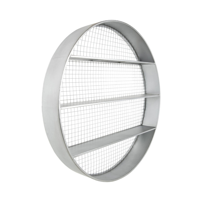 Eugune 3 Piece Circle Metal Accent Shelf, Silver