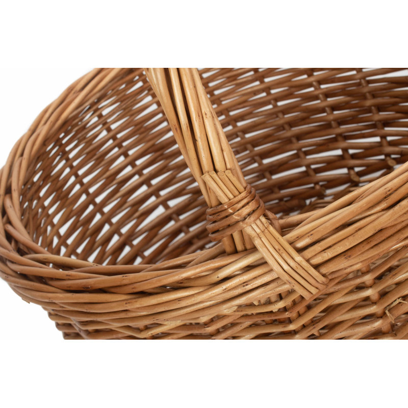 Wicker Deluxe Shopper Basket, 35cm H x 38cm W x 33cm D