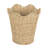 Woven Seagrass Wastebin With Scalloped Edge