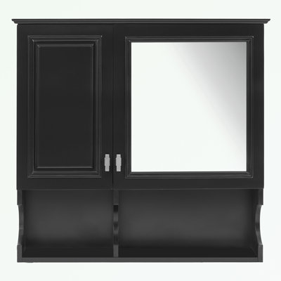 Mirror Medicine Cabinet with Open Shelves