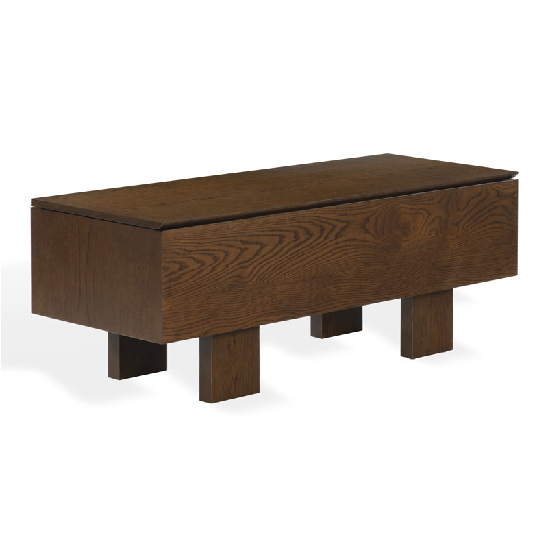 Olavi Sherianya Wood Storage Bench, Walnut