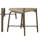 Janice 5 Piece Dining Table Set, Rectangular Top, 4 Chairs, Metal