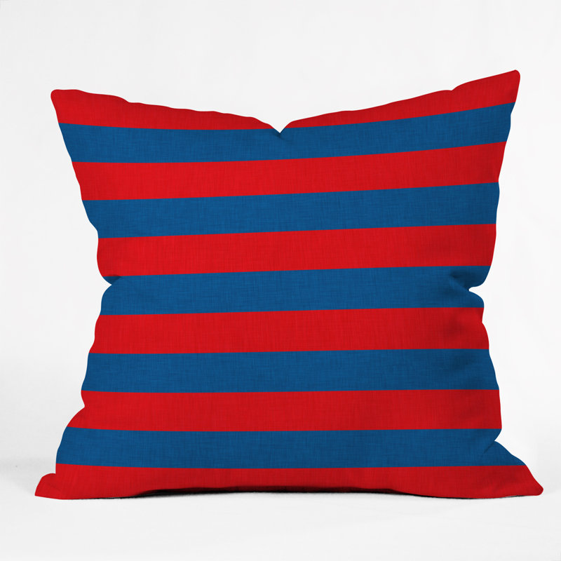 Coussin intérieur / extérieur Holli Zollinger, 16 po x 16 po, Rugby
