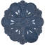 Tapis rond en jute tissé à la main bleu marine Dumas-23884683