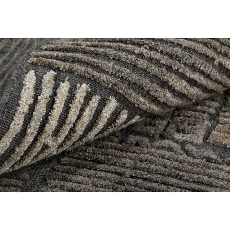 Tessellate Flatweave Silk and Wool Abstract Area Rug, Rectangle 10' x 14'