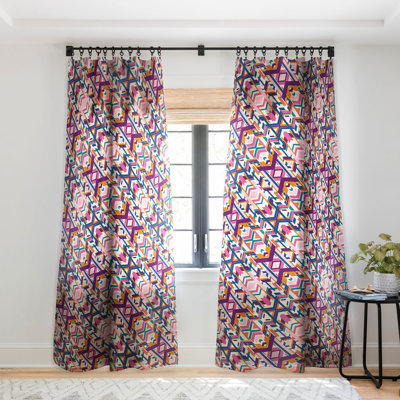 Marta Barragan Camarasa Geometric Tribe 1pc Sheer Window Curtain Panel