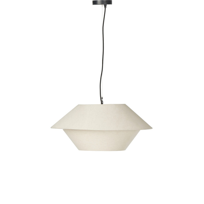 McCarthy Pendant-Beige Linen, Beige, Cotton