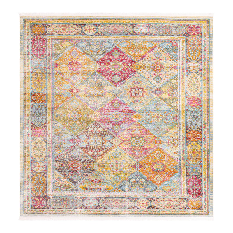 Folmar Geometric Indoor Rug, Square 8'