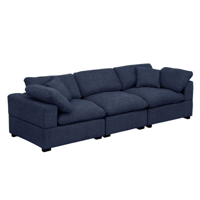 Upholstered Chenille Cloud Sofa Modular Couch