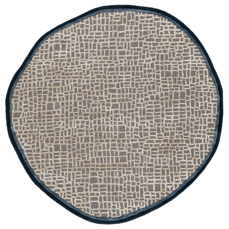 Fifth Avenue Hand Tufted Viscose,Wool, Cotton Geometric Indoor Rug, Square 5'