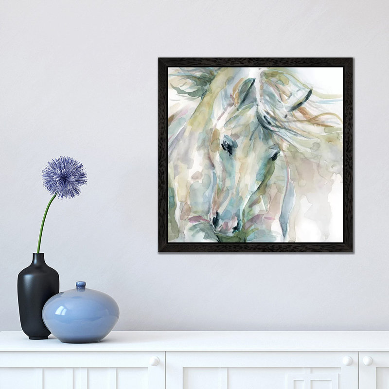 Exuberant Spirit by Carol Robinson - Painting on Canvas, 45.72 cm H x 45.72 cm W, Black Framed