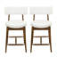 Tabouret de comptoir Mid-Century moderne (ensemble de 2) noyer + beige-118737594