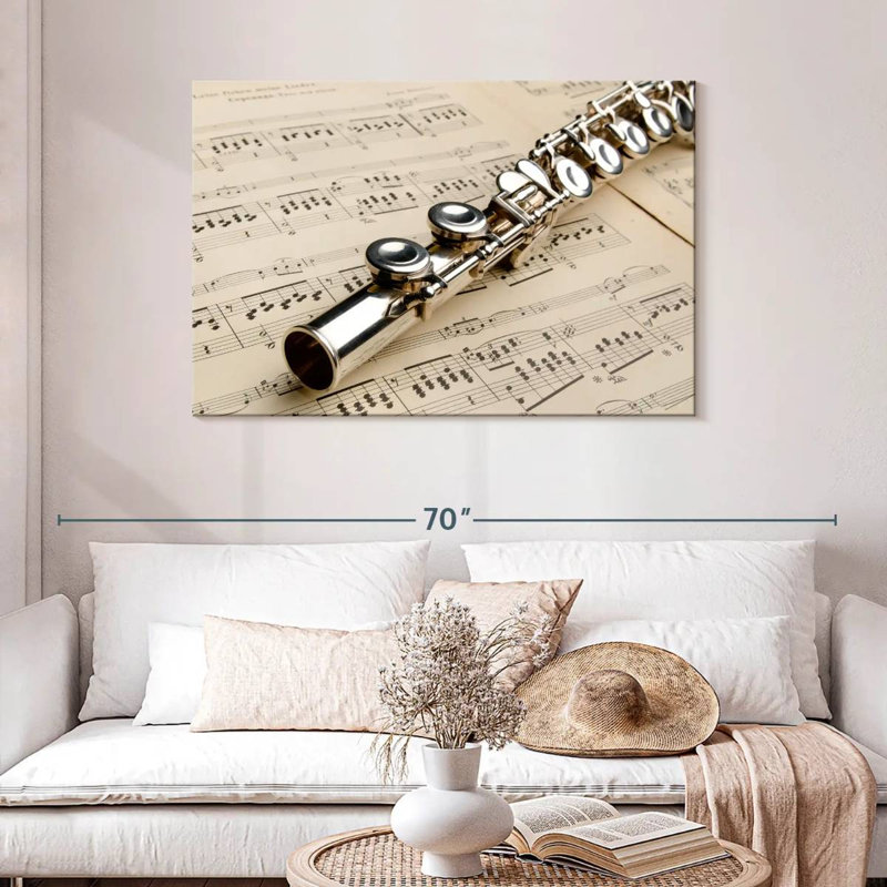Abarca Sheet Music Flute, 30" H x 45" W