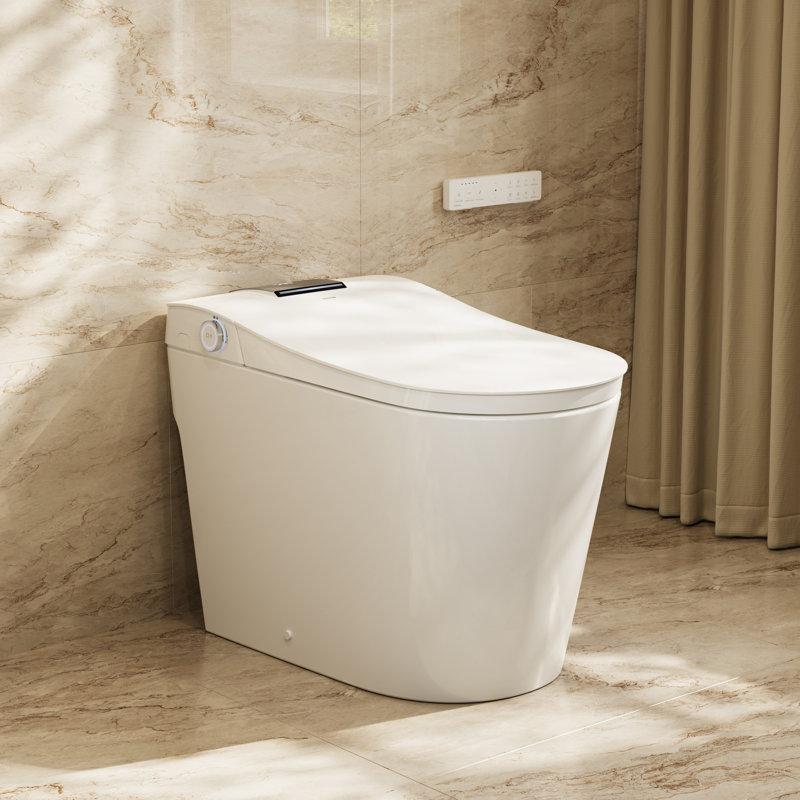  HOROW T39 Smart Bidet Toilet with Auto Open/Close, Auto Flush, Foam Shield, Heated Seat, Ambient Lighting & Built-In Tank, 0.8/1.28 GPF Dual Flush