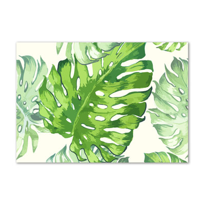 Tropical Leaves - No Frame Print on Canvas