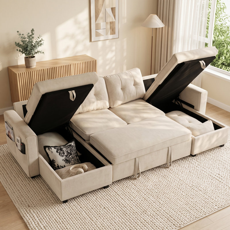 Upholstered 113.4 " Chenille Sofa