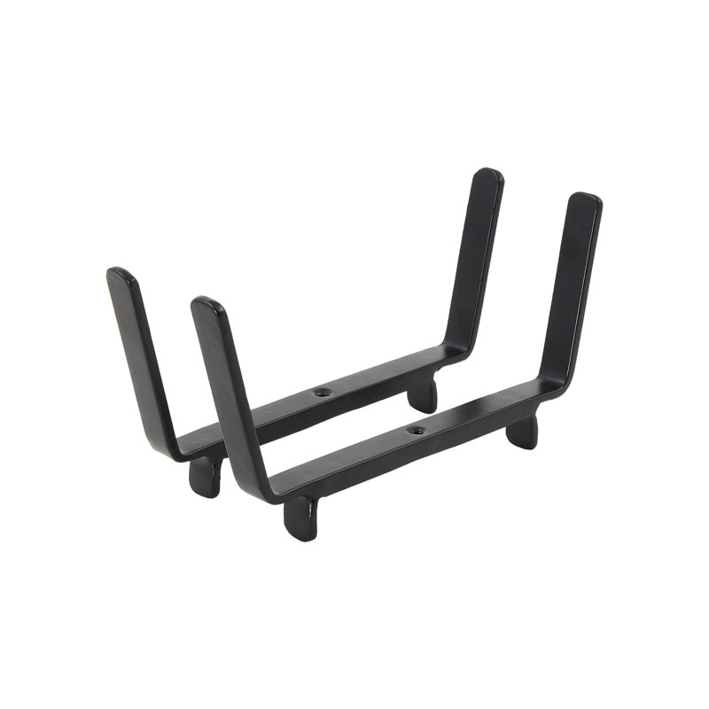 Black Metal 8-inch Flower Box Bracket for 2x6 Railings